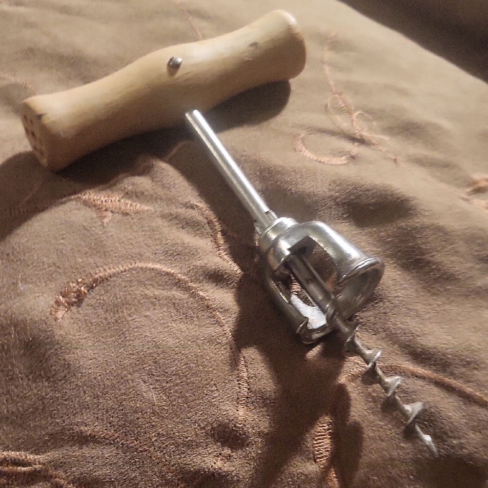 Vintage Wooden Handle Corkscrew